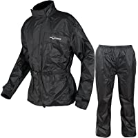 A-pro Impermeable Chaqueta Moto Pantalones Lluvia vespa Bici Motocicleta Negro XL